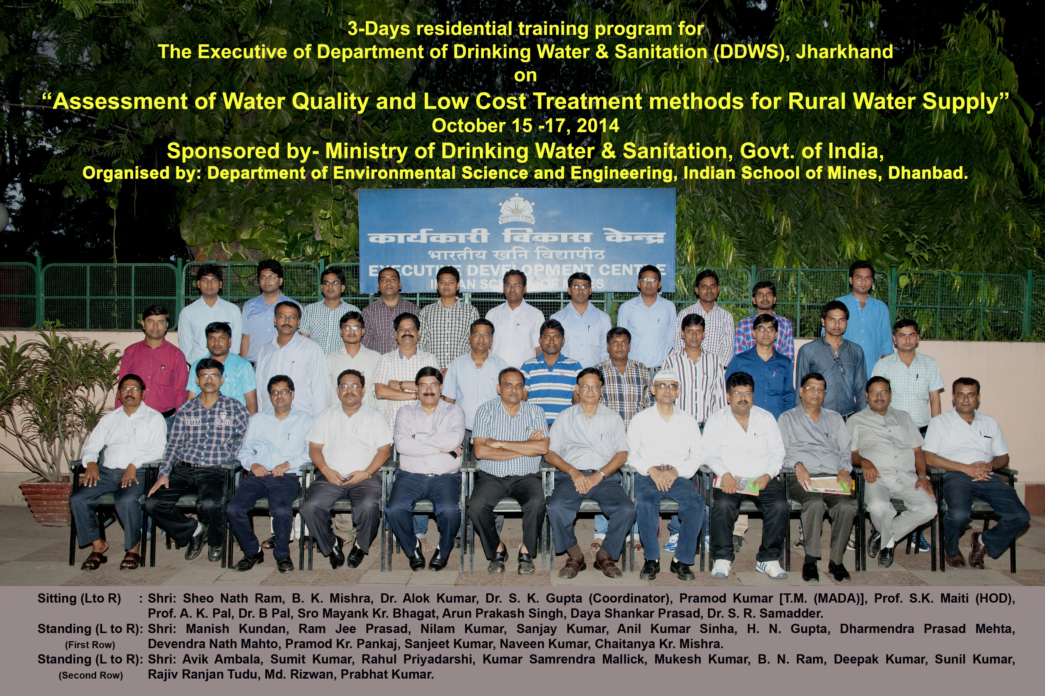 Training Programme (October 2014)